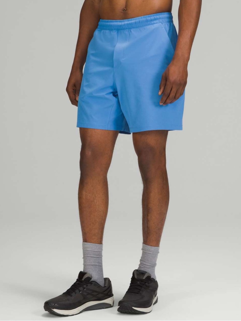 lululemon athletica Men's Pace Breaker Linerless Shorts - Blue Nile Size L